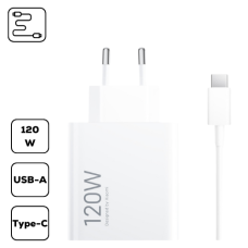 Xiaomi USB - Type-C gyors hálózati töltő 120W - fehér