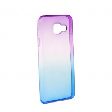 Samsung A320/A3 2017 Ombre szilikon hátlap - lila-kék