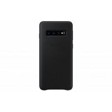 Samsung Galaxy S10 gyári bőr hátlap - fekete Samsung Galaxy S10 gyári bőr hátlap - fekete