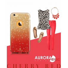 Apple iPhone 6/6s Mooke Aurora Gradient TPU - Piros