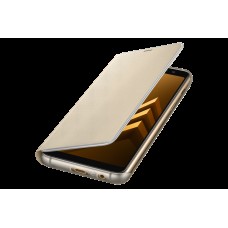Samsung Galaxy A530F/A8 2018 gyári neon flip cover - arany