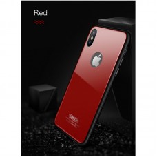 Apple iPhone X JOYROOM JR-BP406 Licai Üveg Hátlap - Piros