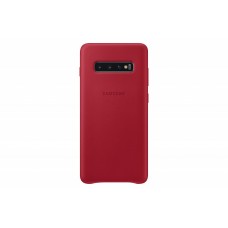 Samsung Galaxy S10 Plus gyári bőr hátlap - piros Samsung Galaxy S10 Plus gyári bőr hátlap - piros