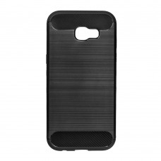 Samsung A6 2018 Milled Carbon hátlap - fekete