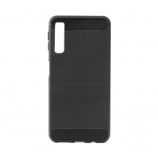 Samsung A7 2018 Milled Carbon hátlap - fekete