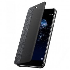 Huawei P10 Lite gyári Smart View Cover - szürke-fekete