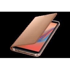 Samsung Galaxy A7 2018 gyári Flip Wallet tok - arany