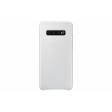 Samsung Galaxy S10 Plus gyári bőr hátlap - fehér