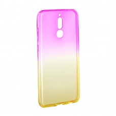 Huawei P10 Lite Ombre szilikon hátlap - rózsaszín-arany
