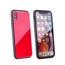 Apple iPhone XS Max üveg hátlap - piros