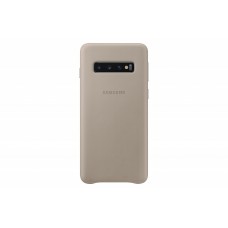 Samsung Galaxy S10 gyári bőr hátlap - szürke Samsung Galaxy S10 gyári bőr hátlap - szürke