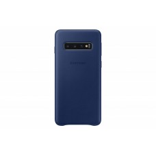 Samsung Galaxy S10 gyári bőr hátlap - sötétkék Samsung Galaxy S10 gyári bőr hátlap - sötétkék