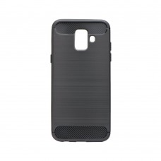 Samsung J6 Plus Milled Carbon hátlap - fekete Samsung J6 Plus Milled Carbon hátlap - fekete