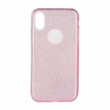 Apple iPhone X Glitter TPU - rózsaszín