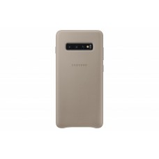 Samsung Galaxy S10 Plus gyári bőr hátlap - szürke Samsung Galaxy S10 Plus gyári bőr hátlap - szürke