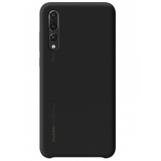 Huawei P20 Pro gyári gumírozott szilikon hátlap - fekete