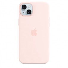 Apple iPhone 15 Plus gyári MagSafe szilikon tok - Light Pink