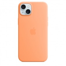 Apple iPhone 15 Plus gyári MagSafe szilikon tok - Orange Sorbet