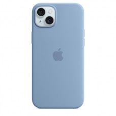 Apple iPhone 15 Plus gyári MagSafe szilikon tok - Winter Blue