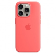 Apple iPhone 15 Pro gyári MagSafe szilikon tok - Guava