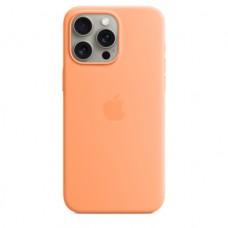 Apple iPhone 15 Pro Max gyári MagSafe szilikon tok - Orange Sorbet