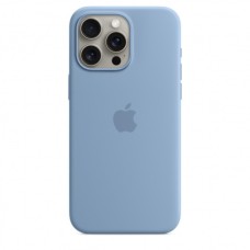 Apple iPhone 15 Pro Max gyári MagSafe szilikon tok - Winter Blue
