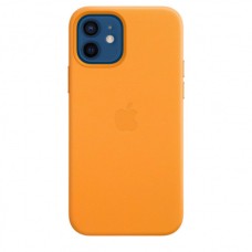Apple iPhone 12 / 12 Pro gyári MagSafe bőr tok - California Poppy