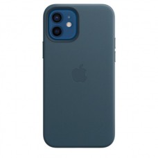 Apple iPhone 12 / 12 Pro gyári MagSafe bőr tok - Baltic Blue