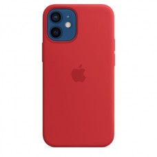 Apple iPhone 12 / 12 Pro gyári MagSafe szilikon tok - (PRODUCT) RED