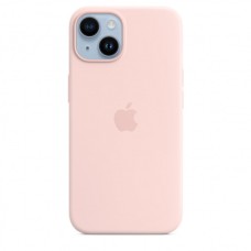 Apple iPhone 14 gyári MagSafe szilikon tok - Chalk Pink Apple iPhone 14 gyári MagSafe szilikon tok - Chalk Pink