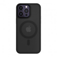  Apple iPhone 14 Premium Matt Magsafe szilikon tok - Fekete