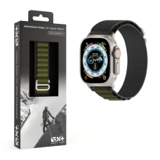  Apple Watch Premium Adventure 42/44/45/49 mm szíj - Zöld/Szürke