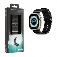 Apple Watch Premium H2O szilikon szíj 42/44/45 mm- fekete