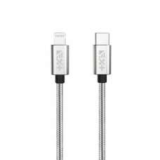 Premium Metál Lightning - TYPE-C adatkábel MFI 1.2M - ezüst Premium Metál Lightning - TYPE-C adatkábel MFI 1.2M - ezüst