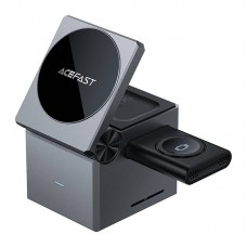 Acefast 3in1 15W Magsafe Wireless asztali Töltőállvány - Ezüst