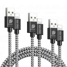 Dux Ducis 3 darabos USB - Lighting kábel - Fekete