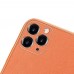 Apple iPhone 12 Lux PU bőr és TPU hátlap - Narancssárga