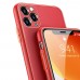 Apple iPhone 12 Lux PU bőr és TPU hátlap - Piros