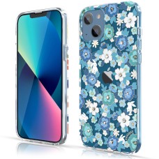  Apple iPhone 13 6.1 Kingxbar mintás swarovski tok - Kék