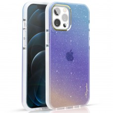  Apple iPhone 13 6.1 Kingxbar Glitter tok - Kék-Lila
