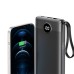 Powerbank C10 10.000 mAh 1x USB, Type-C, Lighting, Micro USB kábellel LED kijelzővel - fekete Powerbank C10 10.000 mAh 1x USB, Type-C, Lighting, Micro USB kábellel LED kijelzővel - fekete