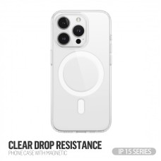 Apple iPhone 15 Type Gorilla Clear Drop Magsafe Hátlap - Átlátszó