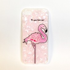 Apple iPhone X/XS Szilikon hátlap Flamingo rózsaszín - áttetsző