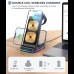 Joyroom 3in1 Magnetic Wireless asztali Töltőállvány - Fekete
