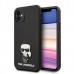 Apple iPhone 12 mini Karl Lagerfeld szövetmintás Hátlap-  Fekete
