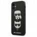 Apple iPhone 12/12 Pro KARL LAGERFELD  szövetmintás Hátlap - Fekete
