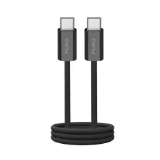 Puro USB-C / USB-C szövetes adatkábel 60W 1,5m - fekete