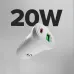 SBS autós töltő Type-C 20W / USB-A 18W- fehér