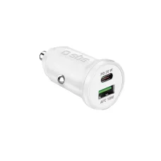 SBS autós töltő Type-C 20W / USB-A 18W- fehér