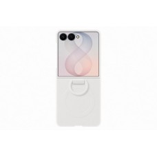 Samsung Galaxy Z Flip 8 gyári szilikon flip cover hátlap gyűrűvel - fehér Samsung Galaxy Z Flip 8 gyári szilikon flip cover hátlap gyűrűvel - fehér